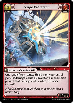 Surge Protector (099) [Mercurial Heart] Foil Grand Archive Single Weebs of the Shore