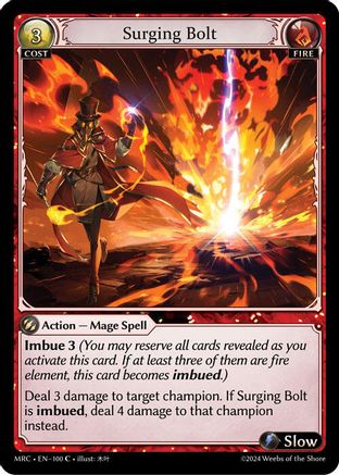 Surging Bolt (100) [Mercurial Heart] Grand Archive Single Weebs of the Shore