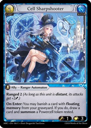 Cell Sharpshooter (106) [Mercurial Heart] Foil Grand Archive Single Weebs of the Shore