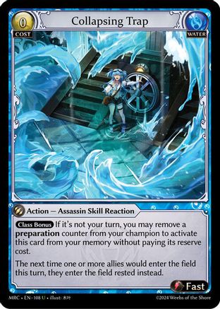Collapsing Trap (108) [Mercurial Heart] Foil Grand Archive Single Weebs of the Shore