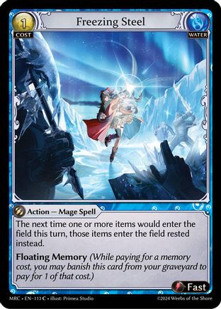 Freezing Steel (113) [Mercurial Heart] Foil Grand Archive Single Weebs of the Shore