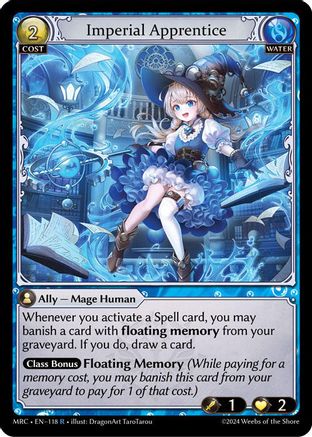Imperial Apprentice (118) [Mercurial Heart] Foil Grand Archive Single Weebs of the Shore