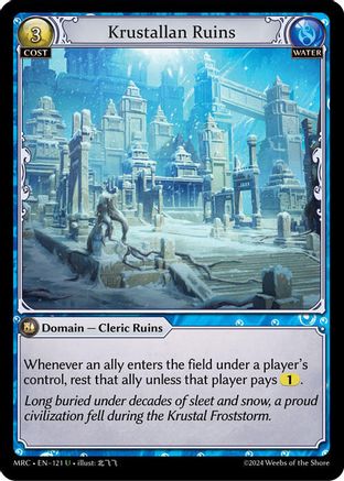 Krustallan Ruins (121) [Mercurial Heart] Foil Grand Archive Single Weebs of the Shore