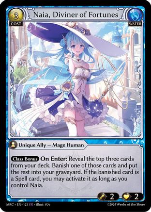 Naia, Diviner of Fortunes (123) [Mercurial Heart] Foil Grand Archive Single Weebs of the Shore