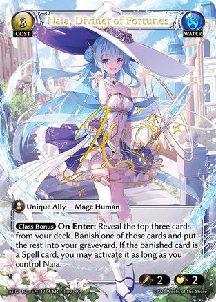 Naia, Diviner of Fortunes (CSR) (123) [Mercurial Heart] Foil Grand Archive Single Weebs of the Shore