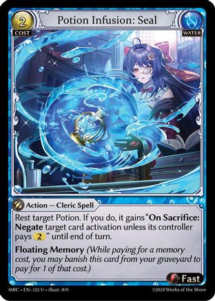 Potion Infusion: Seal (125) [Mercurial Heart] Foil Grand Archive Single Weebs of the Shore