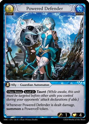 Powered Defender (126) [Mercurial Heart] Grand Archive Single Weebs of the Shore