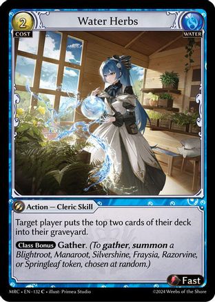 Water Herbs (132) [Mercurial Heart] Grand Archive Single Weebs of the Shore