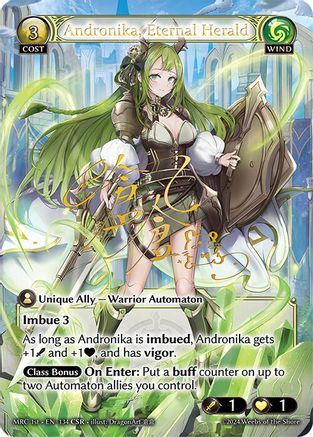Andronika, Eternal Herald (CSR) (134) [Mercurial Heart] Foil Grand Archive Single Weebs of the Shore
