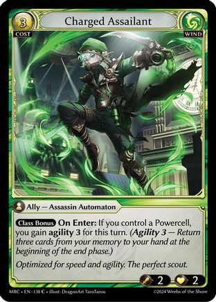 Charged Assailant (138) [Mercurial Heart] Foil Grand Archive Single Weebs of the Shore