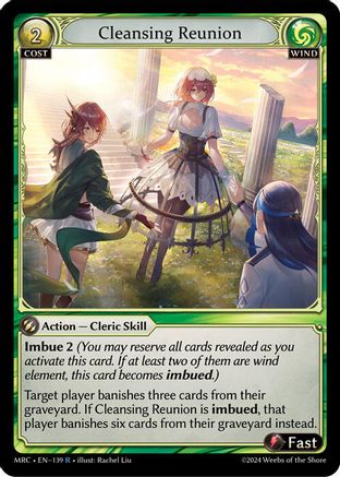 Cleansing Reunion (139) [Mercurial Heart] Foil Grand Archive Single Weebs of the Shore