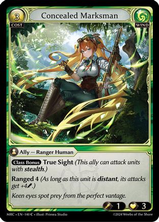 Concealed Marksman (140) [Mercurial Heart] Foil Grand Archive Single Weebs of the Shore