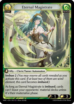 Eternal Magistrate (143) [Mercurial Heart] Foil Grand Archive Single Weebs of the Shore