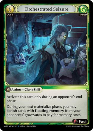 Orchestrated Seizure (147) [Mercurial Heart] Foil Grand Archive Single Weebs of the Shore