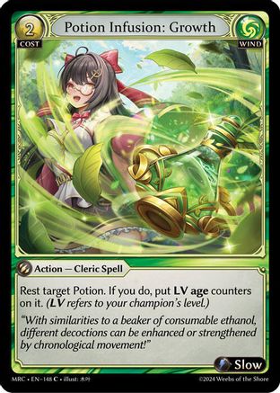 Potion Infusion: Growth (148) [Mercurial Heart] Foil Grand Archive Single Weebs of the Shore