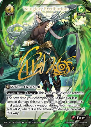 Vainglory Retribution (CSR) (154) [Mercurial Heart] Foil Grand Archive Single Weebs of the Shore