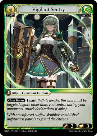 Vigilant Sentry (156) [Mercurial Heart] Grand Archive Single Weebs of the Shore