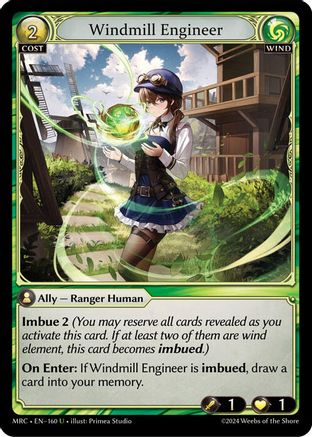 Windmill Engineer (160) [Mercurial Heart] Foil Grand Archive Single Weebs of the Shore