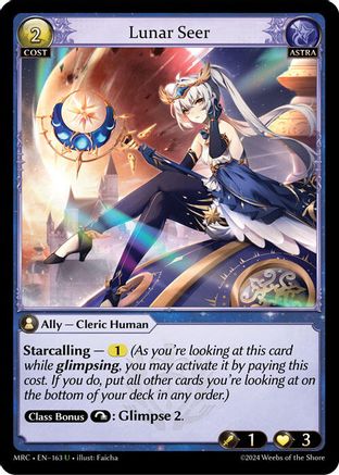 Lunar Seer (163) [Mercurial Heart] Foil Grand Archive Single Weebs of the Shore