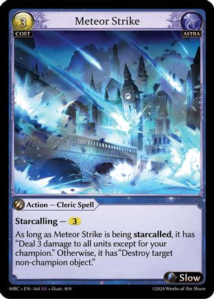 Meteor Strike (164) [Mercurial Heart] Foil Grand Archive Single Weebs of the Shore