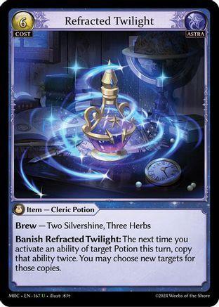 Refracted Twilight (167) [Mercurial Heart] Foil Grand Archive Single Weebs of the Shore