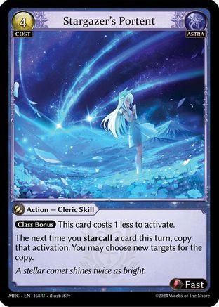 Stargazer's Portent (168) [Mercurial Heart] Foil Grand Archive Single Weebs of the Shore