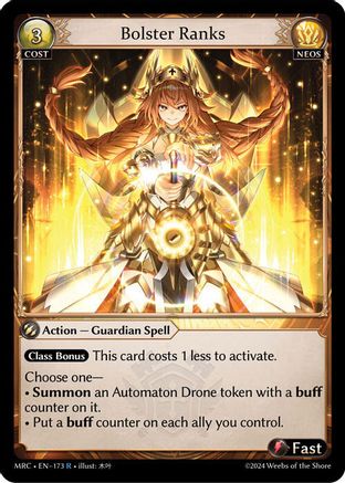 Bolster Ranks (173) [Mercurial Heart] Grand Archive Single Weebs of the Shore