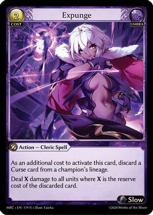 Expunge (179) [Mercurial Heart] Foil Grand Archive Single Weebs of the Shore