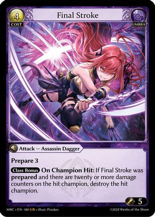 Final Stroke (180) [Mercurial Heart] Foil Grand Archive Single Weebs of the Shore