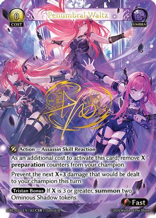Penumbral Waltz (CSR) (183) [Mercurial Heart] Foil Grand Archive Single Weebs of the Shore