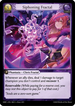 Siphoning Fractal (188) [Mercurial Heart] Foil Grand Archive Single Weebs of the Shore