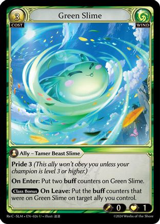 Green Slime (026) [Silvie ReCollection Slime Sovereign] Grand Archive Single Weebs of the Shore