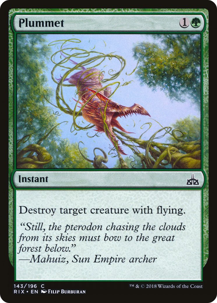 Plummet (RIX-143) [Rivals of Ixalan] MTG Single Wizards of the Coast