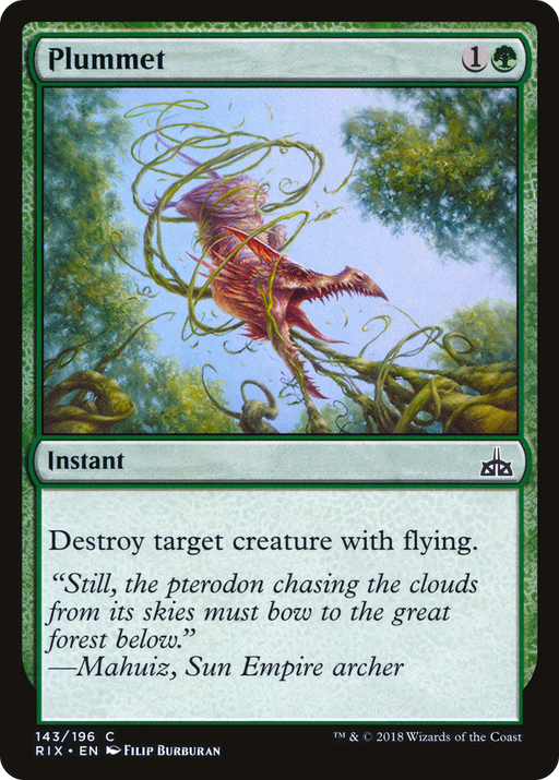 Plummet (RIX-143) [Rivals of Ixalan] MTG Single Wizards of the Coast