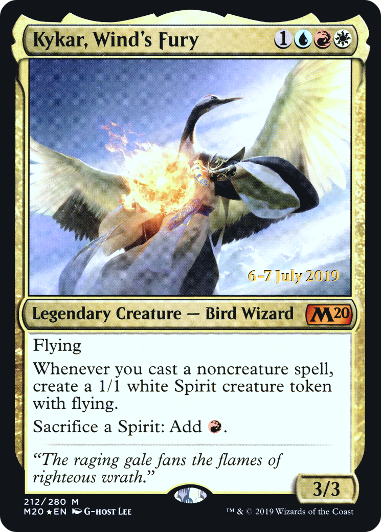 Kykar, Wind's Fury (PRE-212) [Core Set 2020 Promos] Foil MTG Single Wizards of the Coast