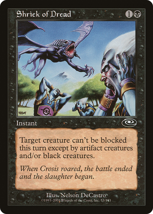 Shriek of Dread (PLS-053) [Planeshift] MTG Single Wizards of the Coast