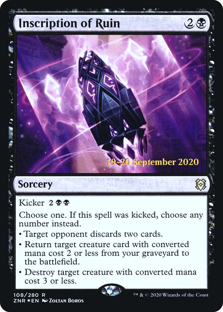 Inscription of Ruin (PRE-108S) [Zendikar Rising Promos] Foil MTG Single Wizards of the Coast