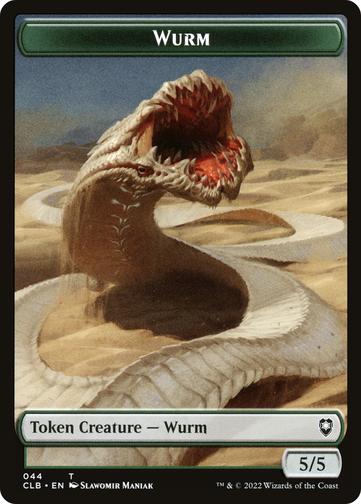 Wurm (TCLB-044) [Tokens] Battle for Baldur's Gate Tokens MTG Single Wizards of the Coast