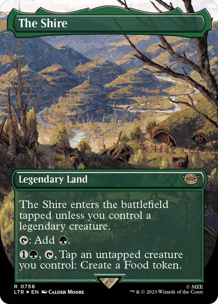 The Shire (Surge Foil) (LTR-756) [The Lord of the Rings: Tales of Middle-earth] (Borderless) Foil MTG Single Wizards of the Coast