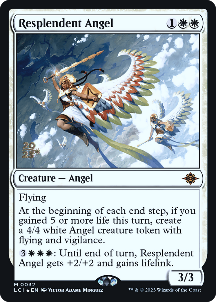 Resplendent Angel (LCI) (PRE-032) [The Lost Caverns of Ixalan Promos] Foil MTG Single Wizards of the Coast