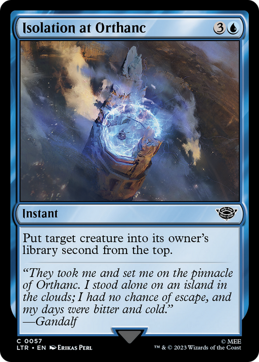 Isolation at Orthanc (LTR-057) [The Lord of the Rings: Tales of Middle-earth] MTG Single Wizards of the Coast