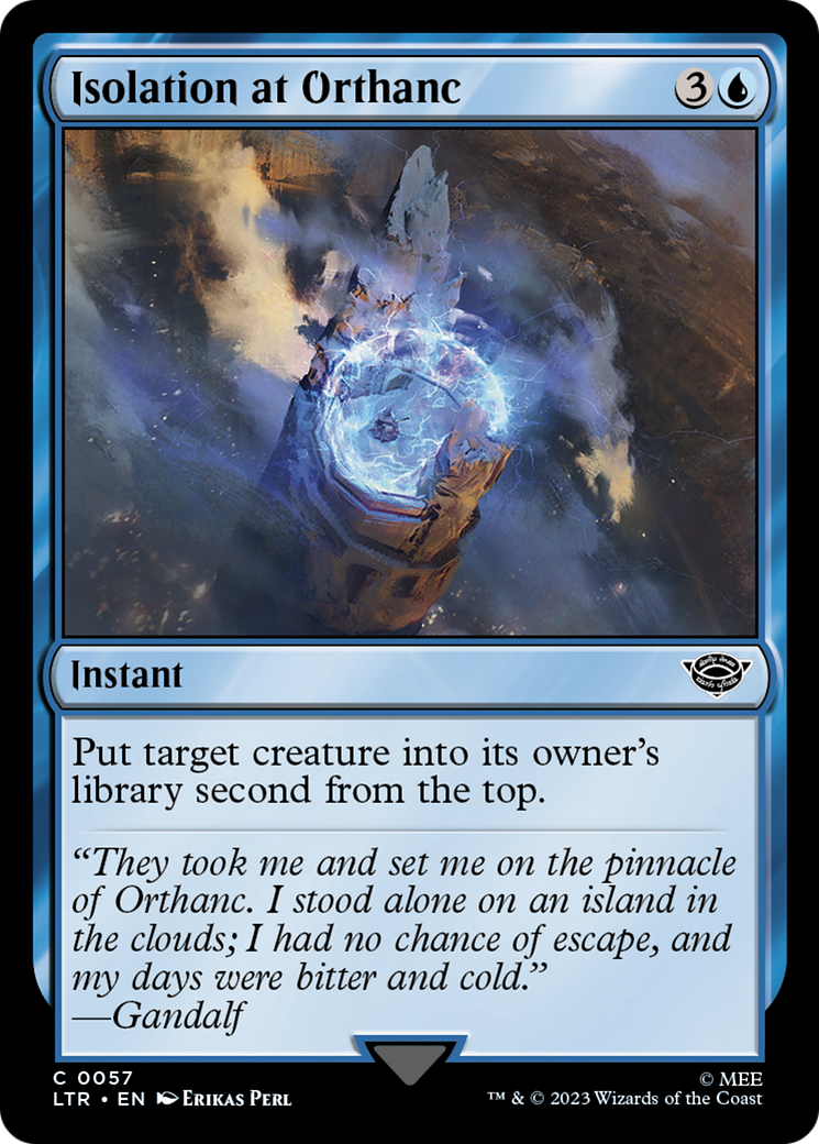 Isolation at Orthanc (LTR-057) [The Lord of the Rings: Tales of Middle-earth] Foil MTG Single Wizards of the Coast