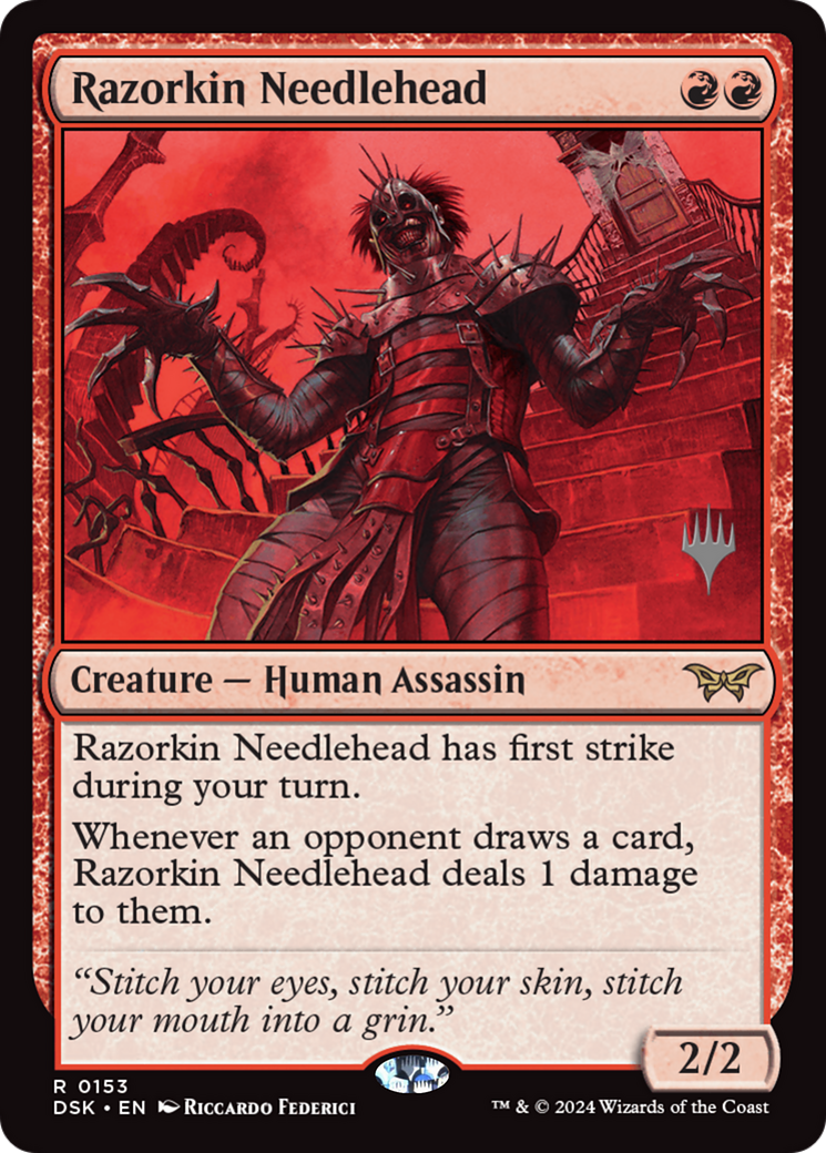 Razorkin Needlehead (PPDSK-153) [Duskmourn: House of Horror Promos] MTG Single Wizards of the Coast