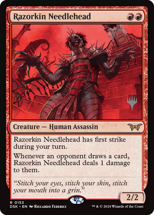 Razorkin Needlehead (PPDSK-153) [Duskmourn: House of Horror Promos] MTG Single Wizards of the Coast