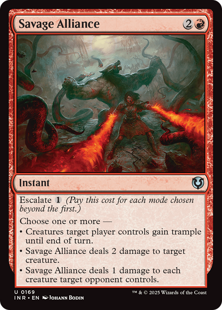 Savage Alliance (INR-169) [Innistrad Remastered] MTG Single Wizards of the Coast