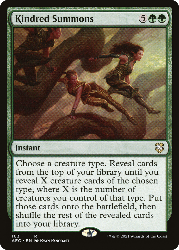 Kindred Summons (AFC-163) [Forgotten Realms Commander] MTG Single Wizards of the Coast