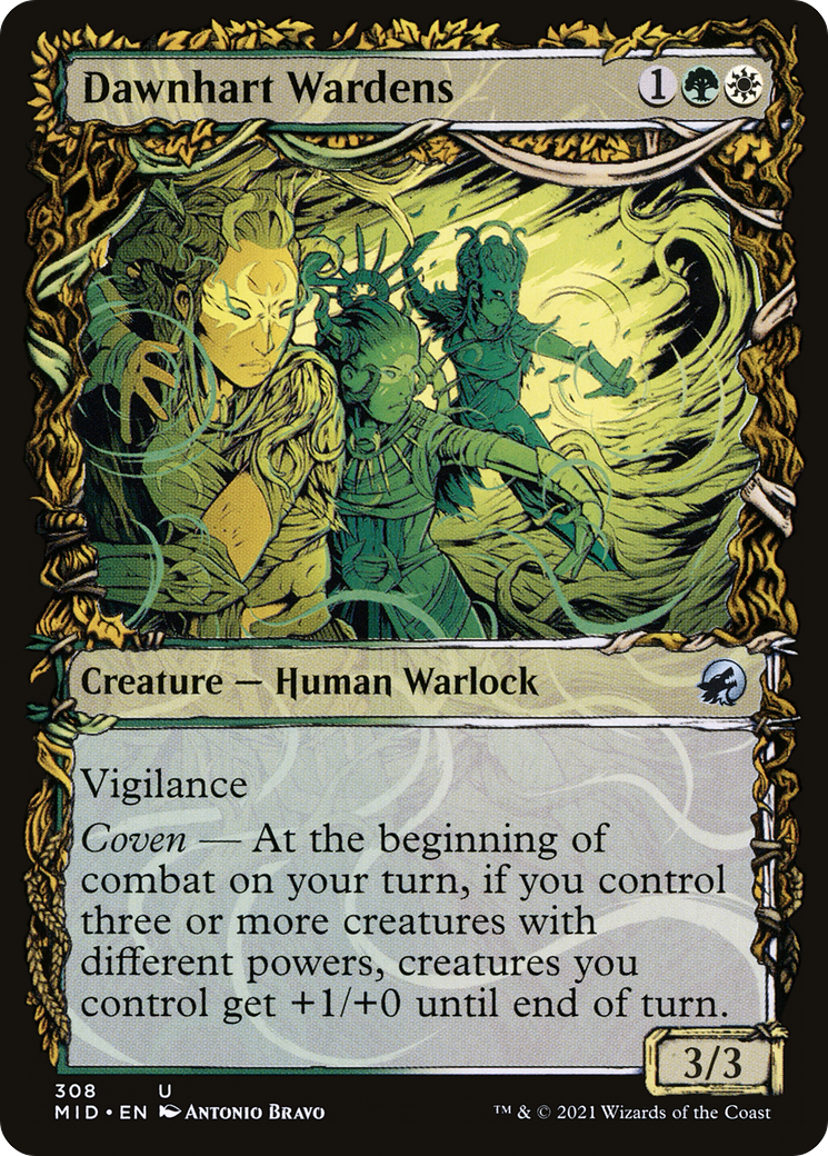 Dawnhart Wardens (MID-308) [Innistrad: Midnight Hunt] (Showcase) MTG Single Wizards of the Coast