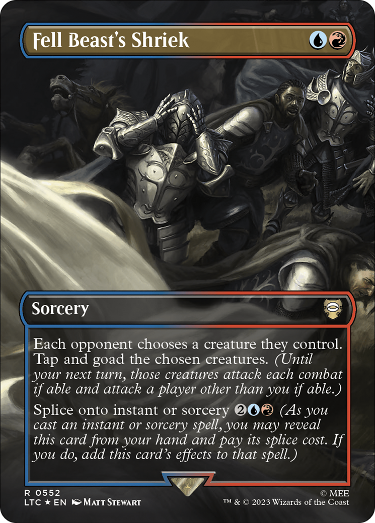 Fell Beast's Shriek (LTC-552) [Tales of Middle-earth Commander] (Borderless) Foil MTG Single Wizards of the Coast