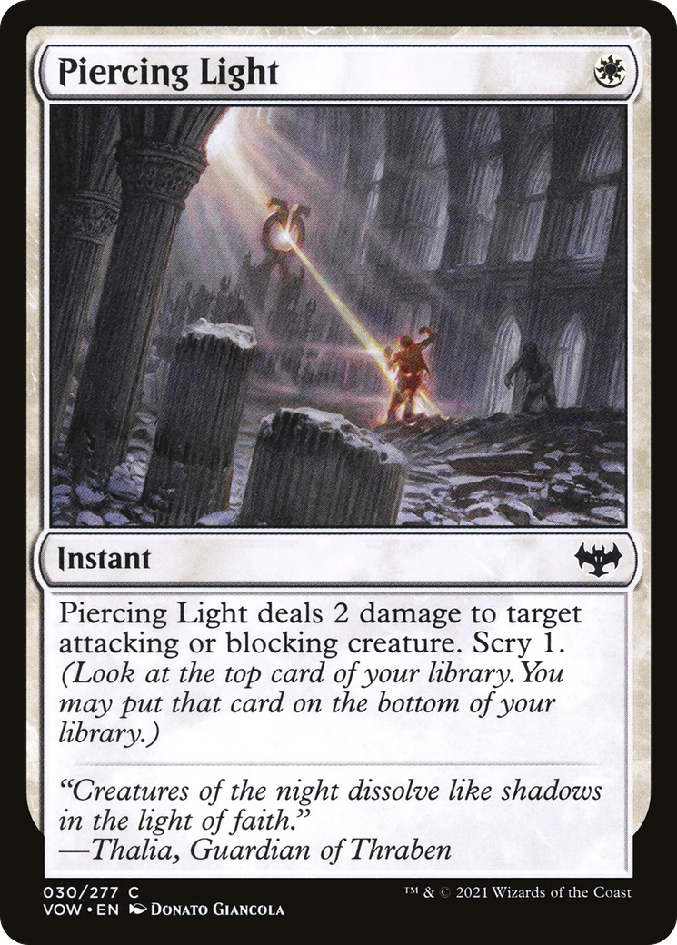 Piercing Light (VOW-030) [Innistrad: Crimson Vow] MTG Single Wizards of the Coast