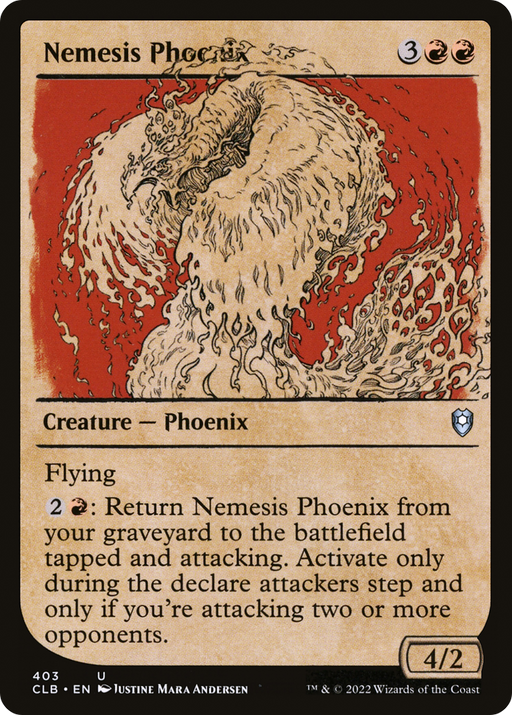Nemesis Phoenix (CLB-403) [Commander Legends: Battle for Baldur's Gate] (Showcase) MTG Single Wizards of the Coast